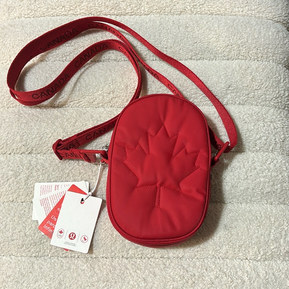 NWT Lululemon Team Canada 22 Future Legacy Crossbody Bag (Red)